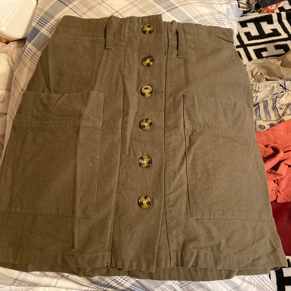 Olive green skirt
